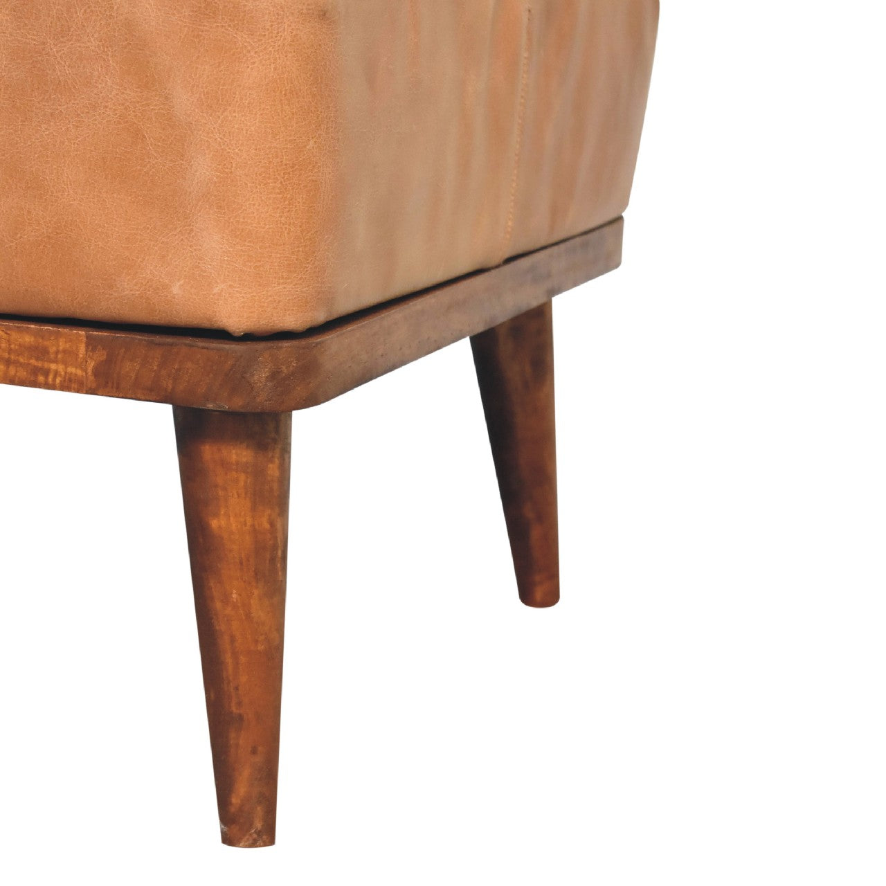 The Thorne Buffalo Leather Tan Footstool
