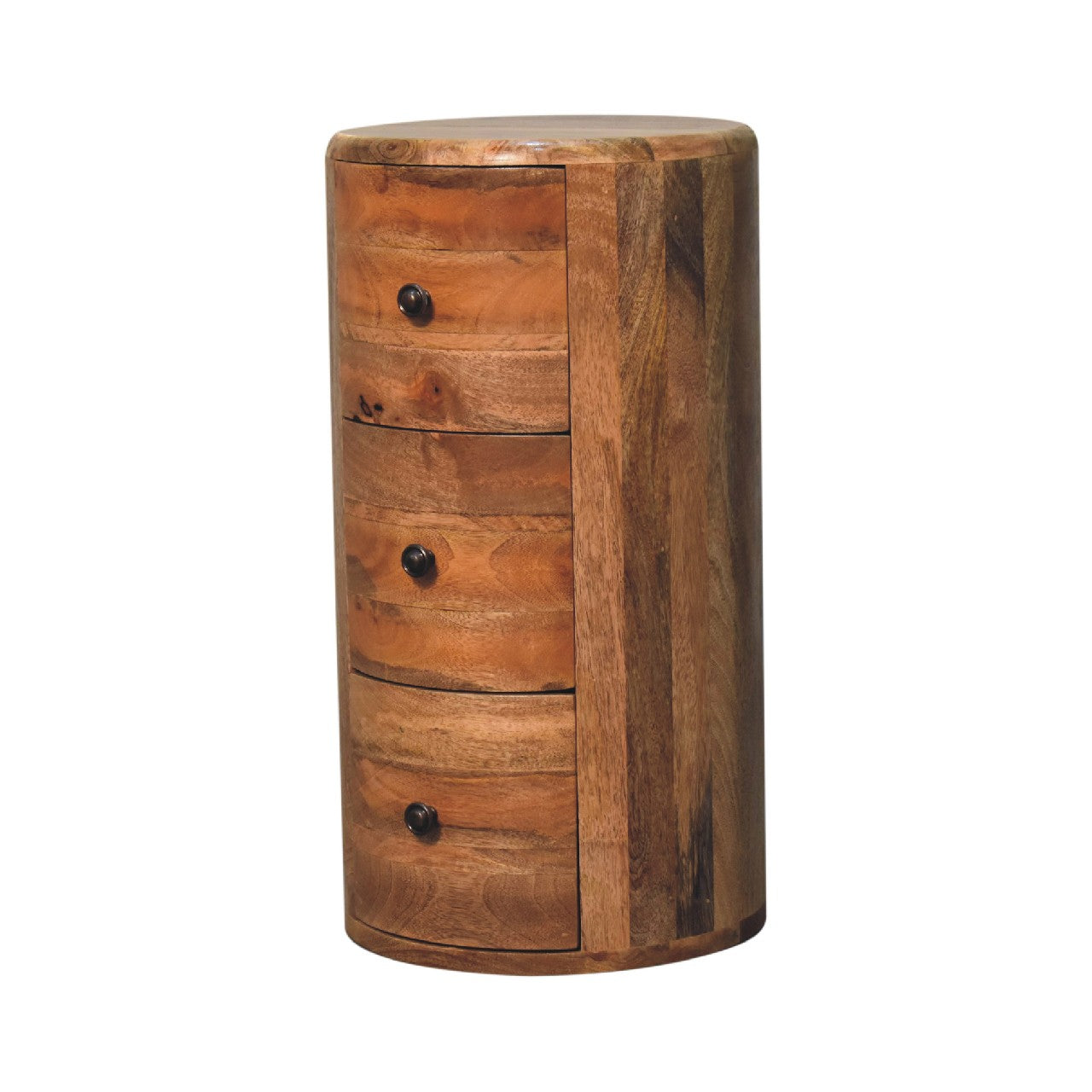 Drum Chest of Drawers in Oak-ish Finish