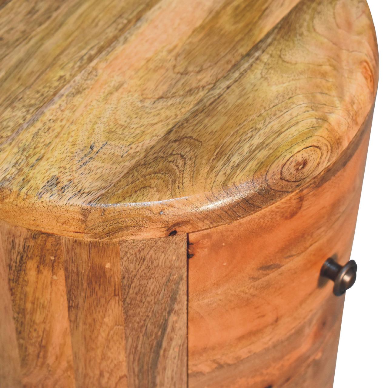 Drum Chest of Drawers in Oak-ish Finish