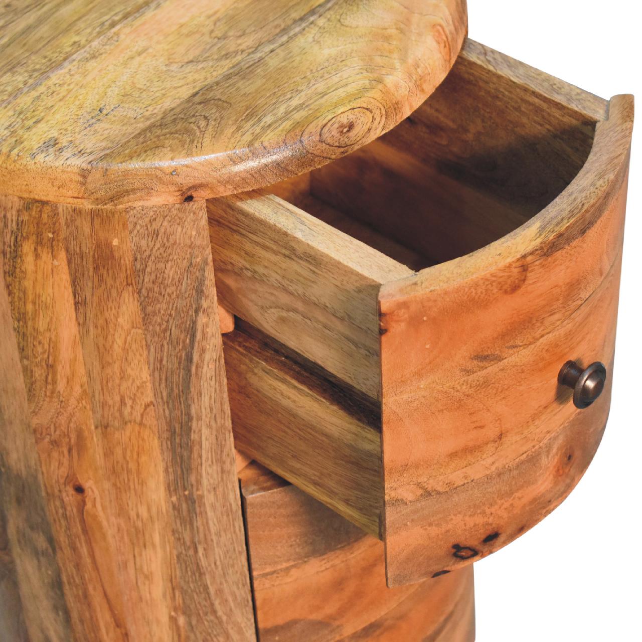 Drum Chest of Drawers in Oak-ish Finish