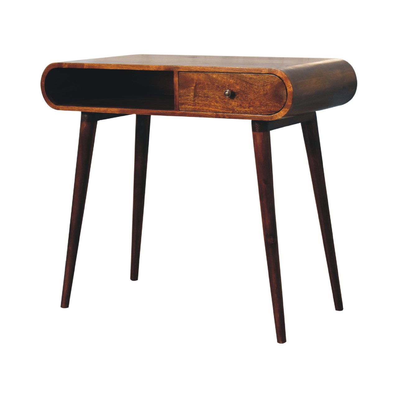 The Elwood Console Table in Chestnut Finish