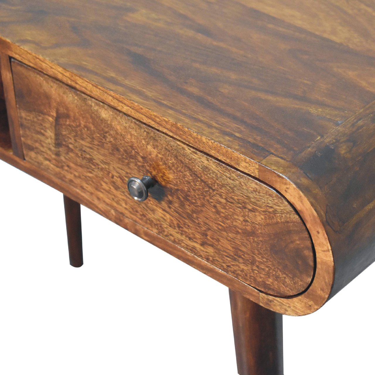 The Elwood Console Table in Chestnut Finish