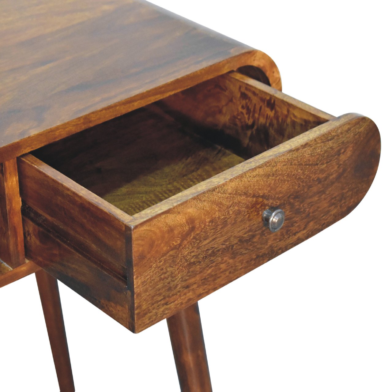 The Elwood Console Table in Chestnut Finish