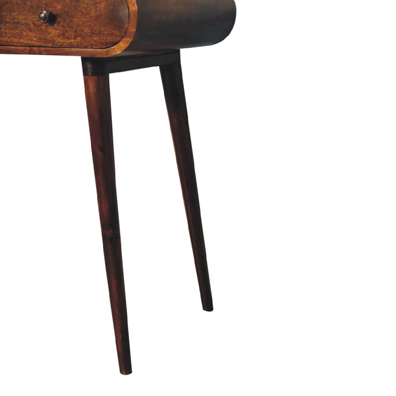 The Elwood Console Table in Chestnut Finish