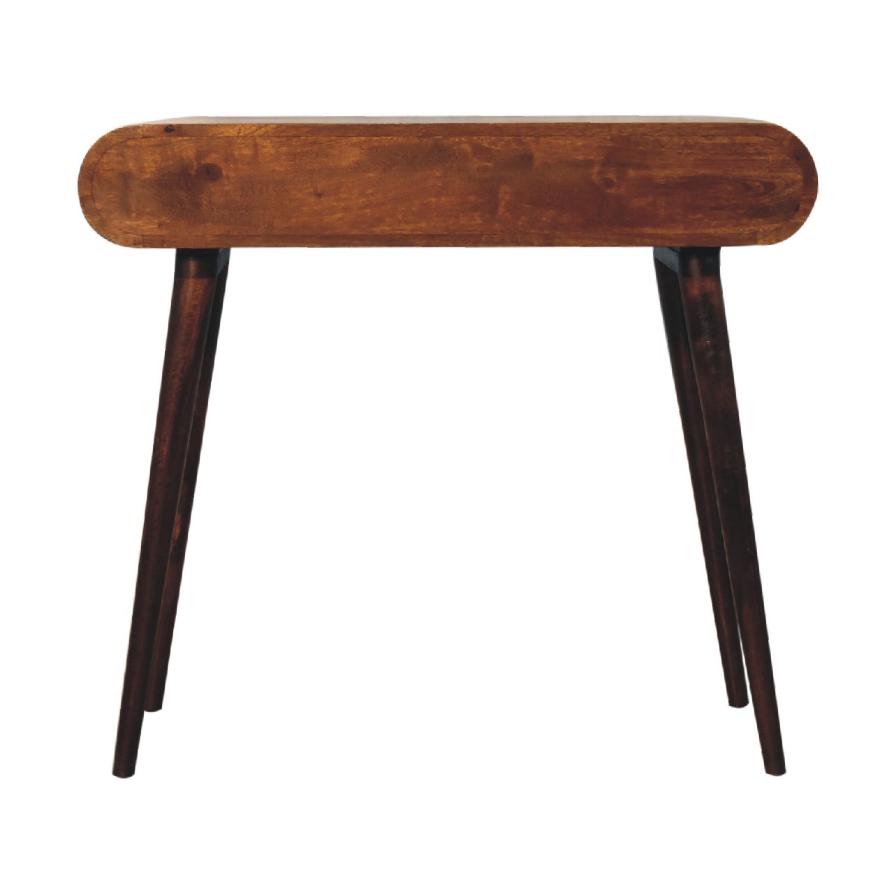The Elwood Console Table in Chestnut Finish