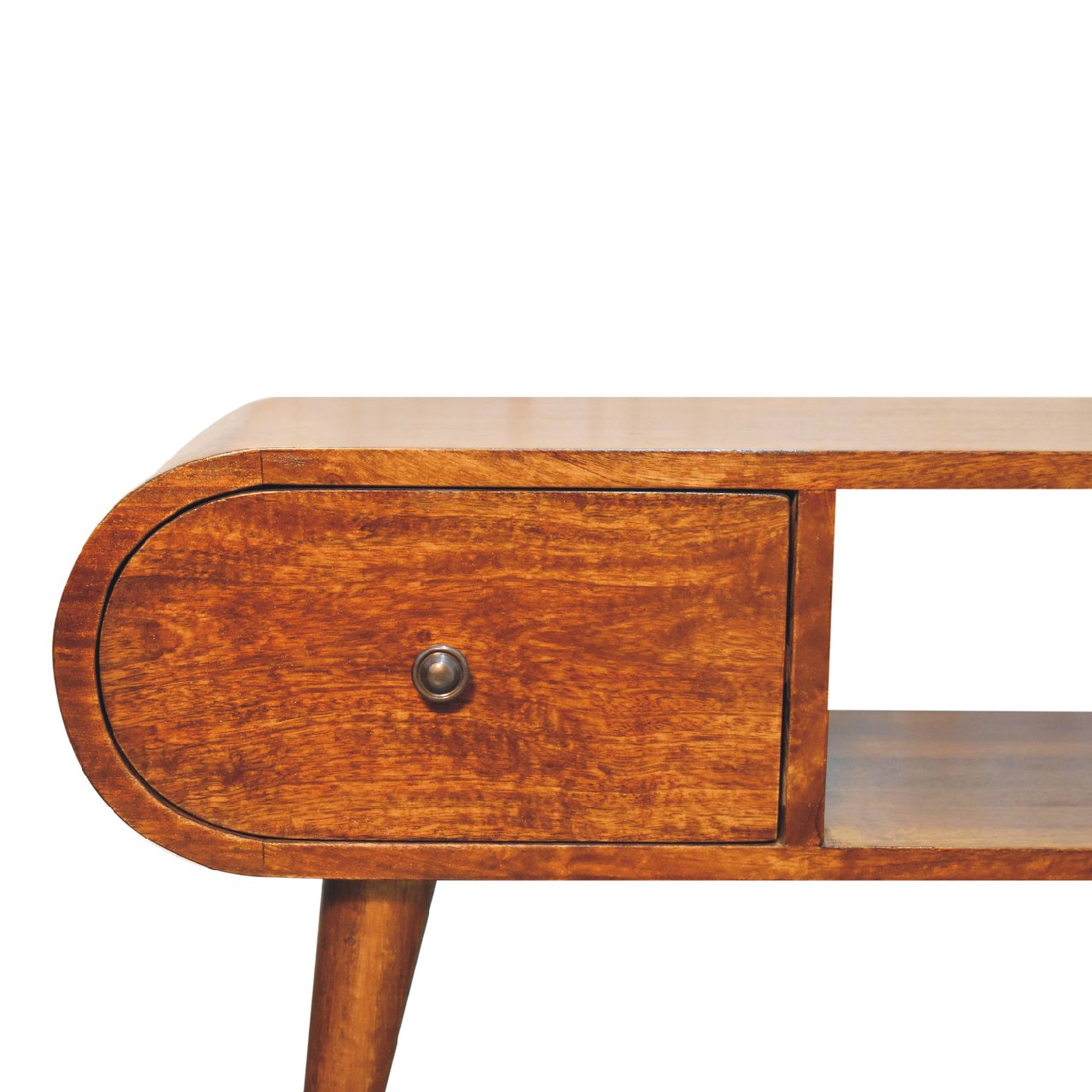 The Sienna Media Unit in Chestnut Finish