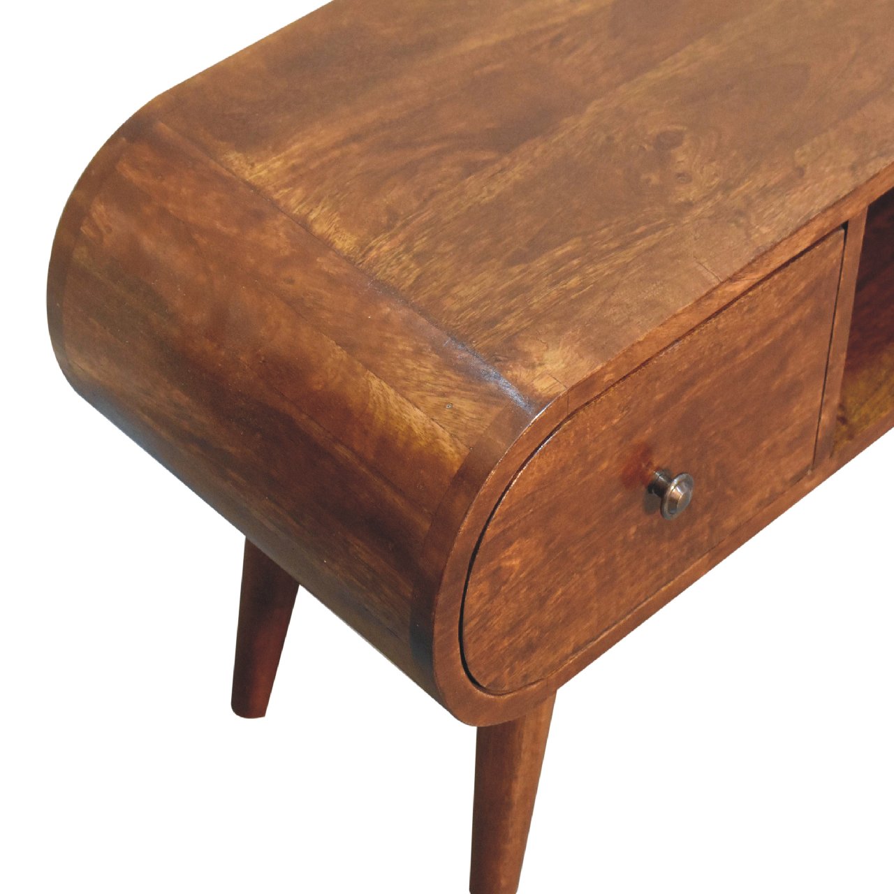 The Sienna Media Unit in Chestnut Finish