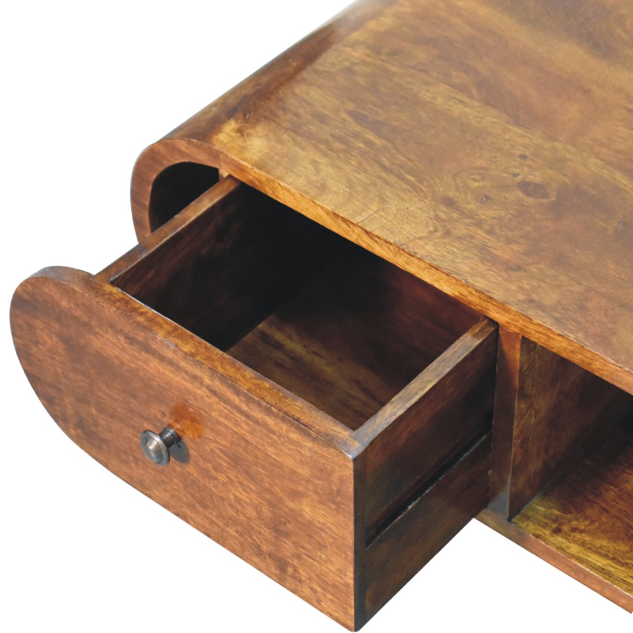 The Sienna Media Unit in Chestnut Finish