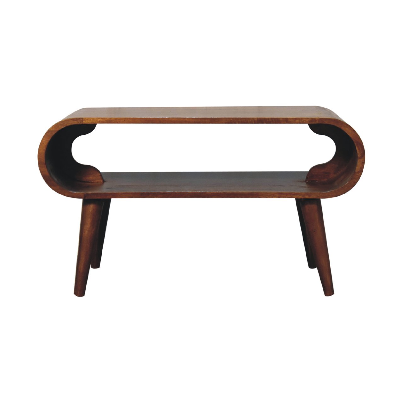 Elipse Open Coffee Table in Chestnut Finish