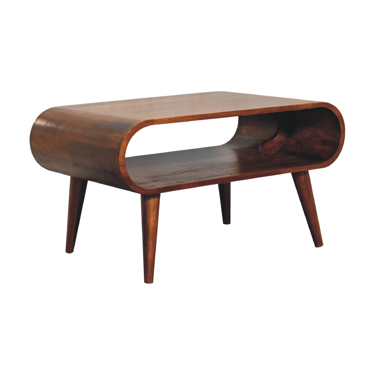 Elipse Open Coffee Table in Chestnut Finish