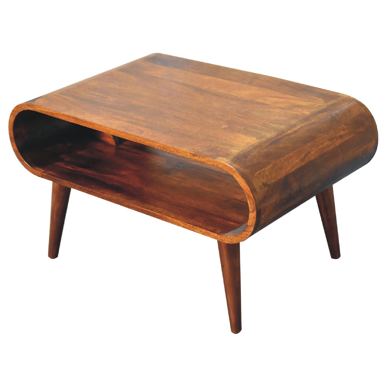 Elipse Open Coffee Table in Chestnut Finish