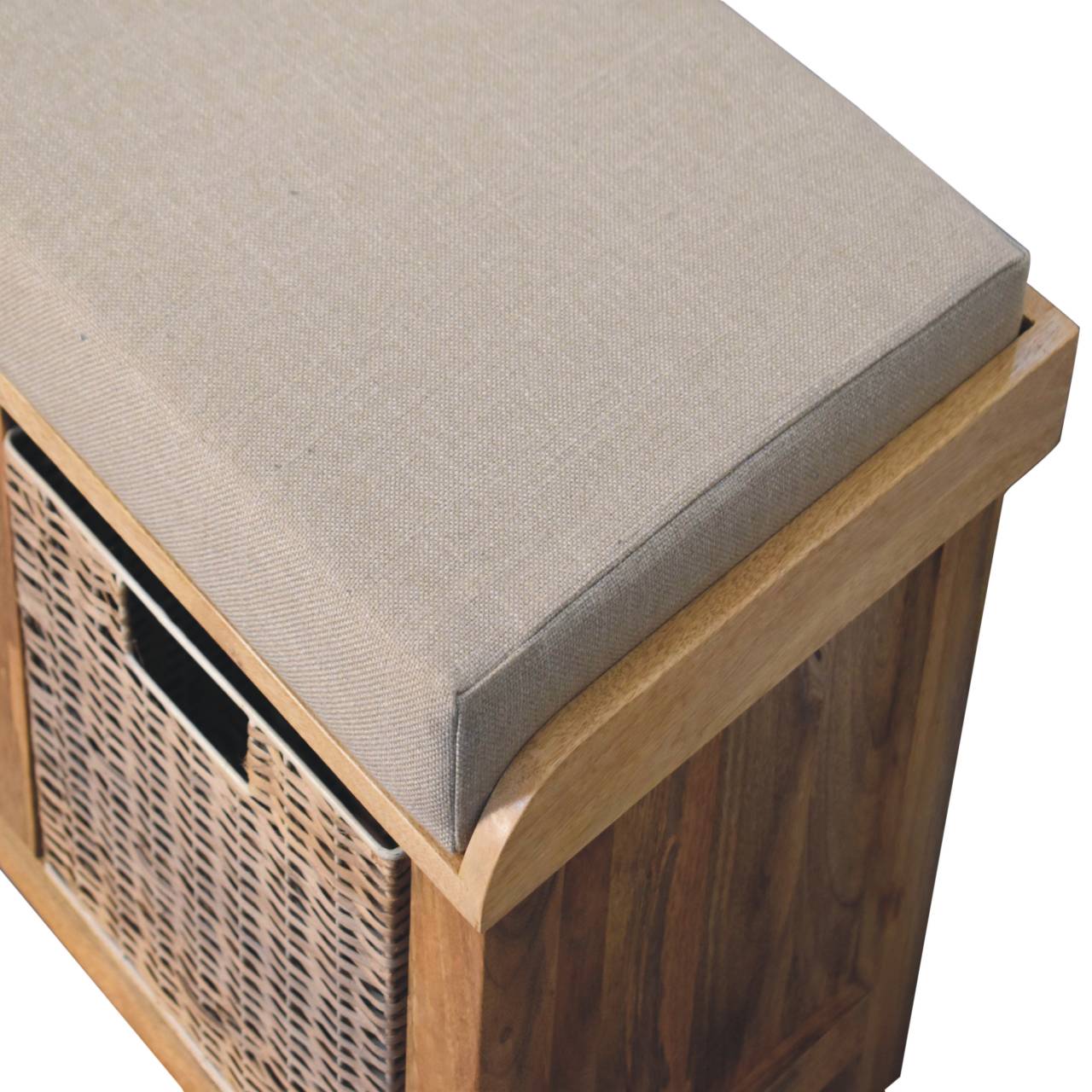 Rattan Basket Bench
