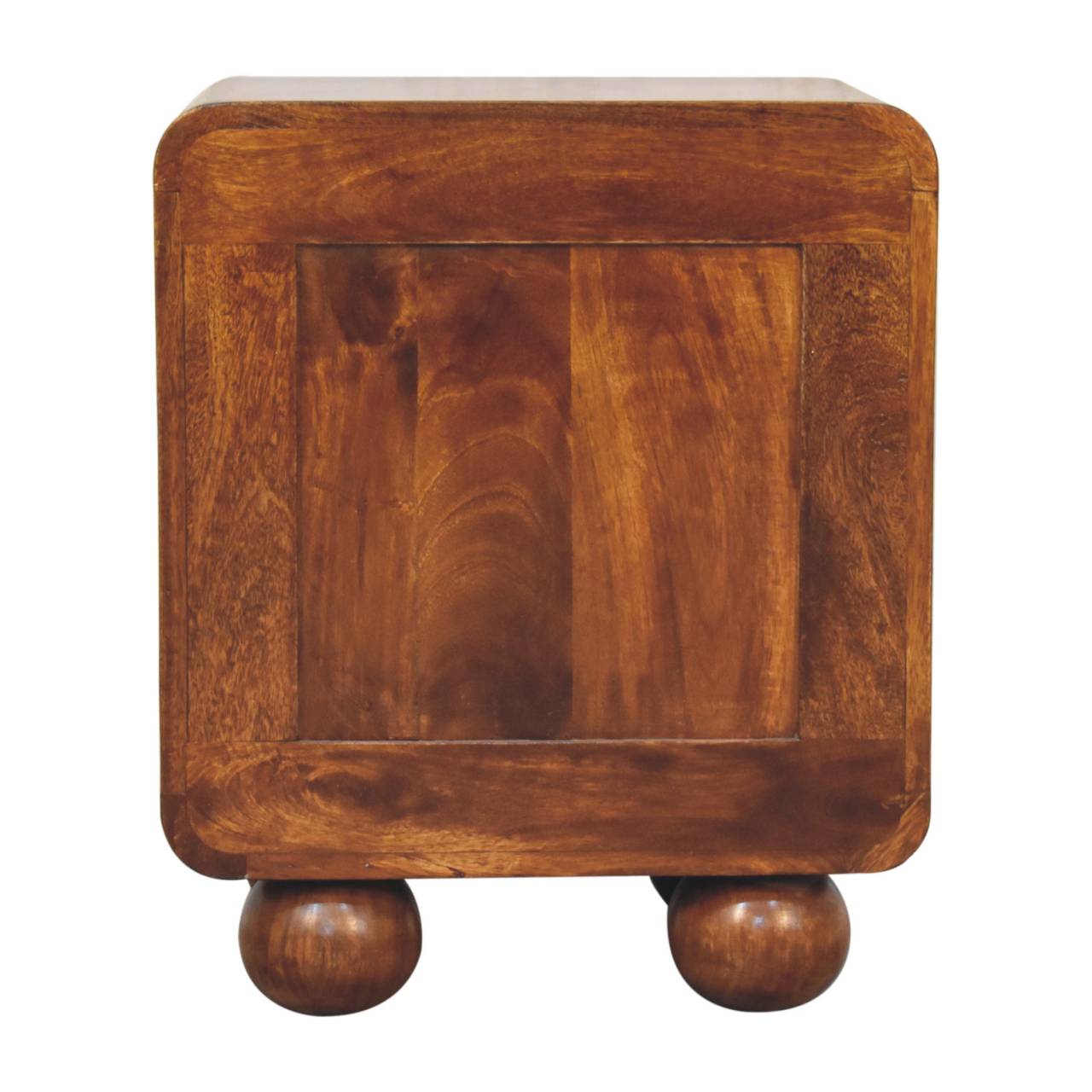 The Arlo Woven Bedside Table in Chestnut Finish