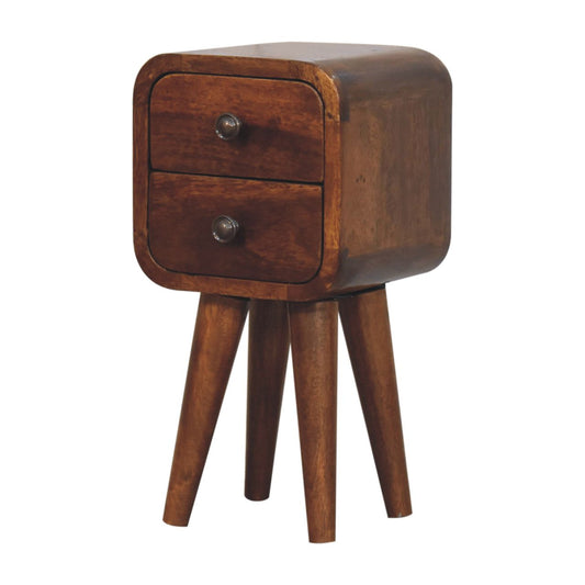 Nils Bedside Table in Chestnut Finish