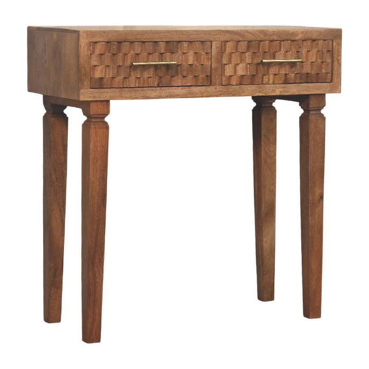 Arno Console Table in Golden Teak Finish