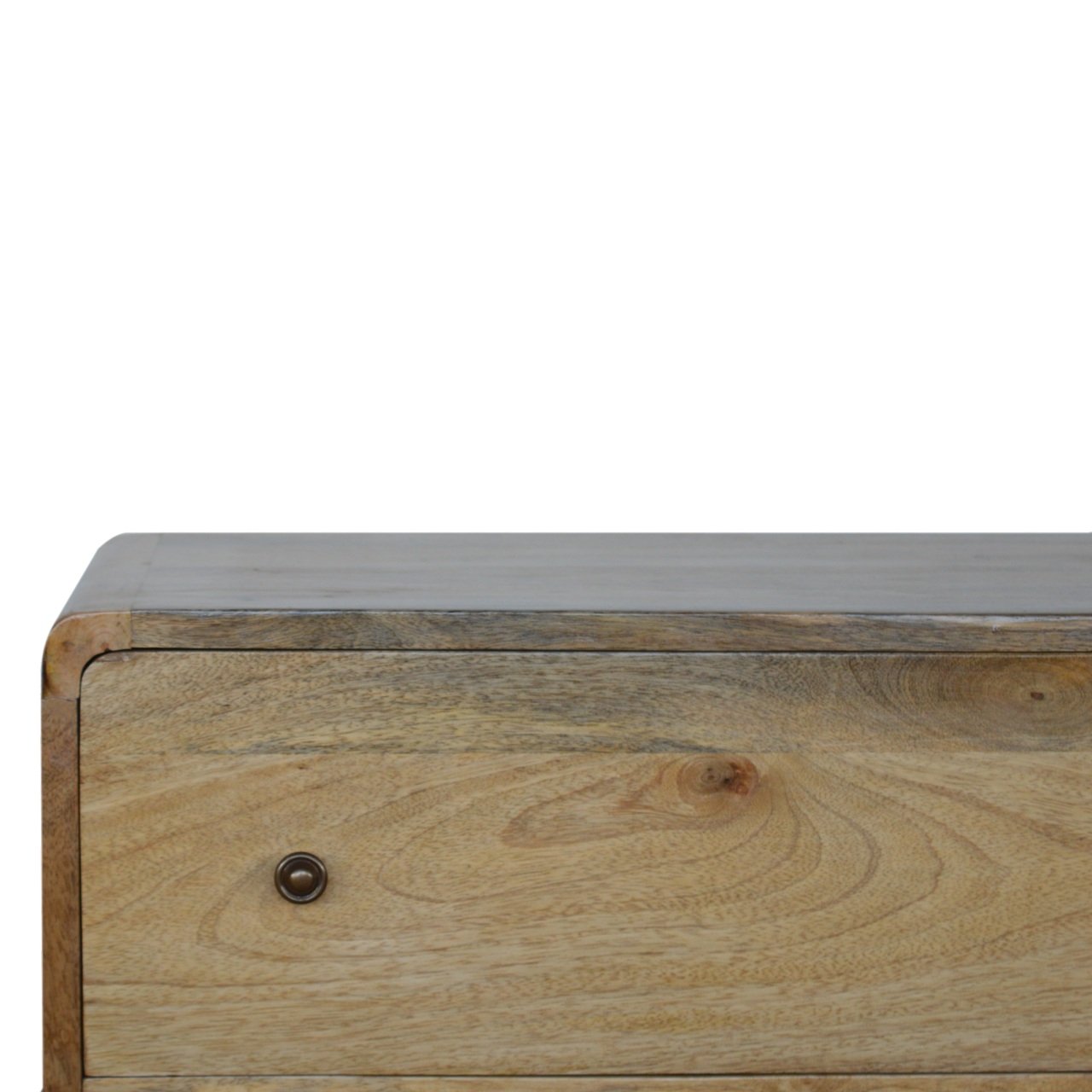Rounded Scandinavian Chest in Oak-like Finish
