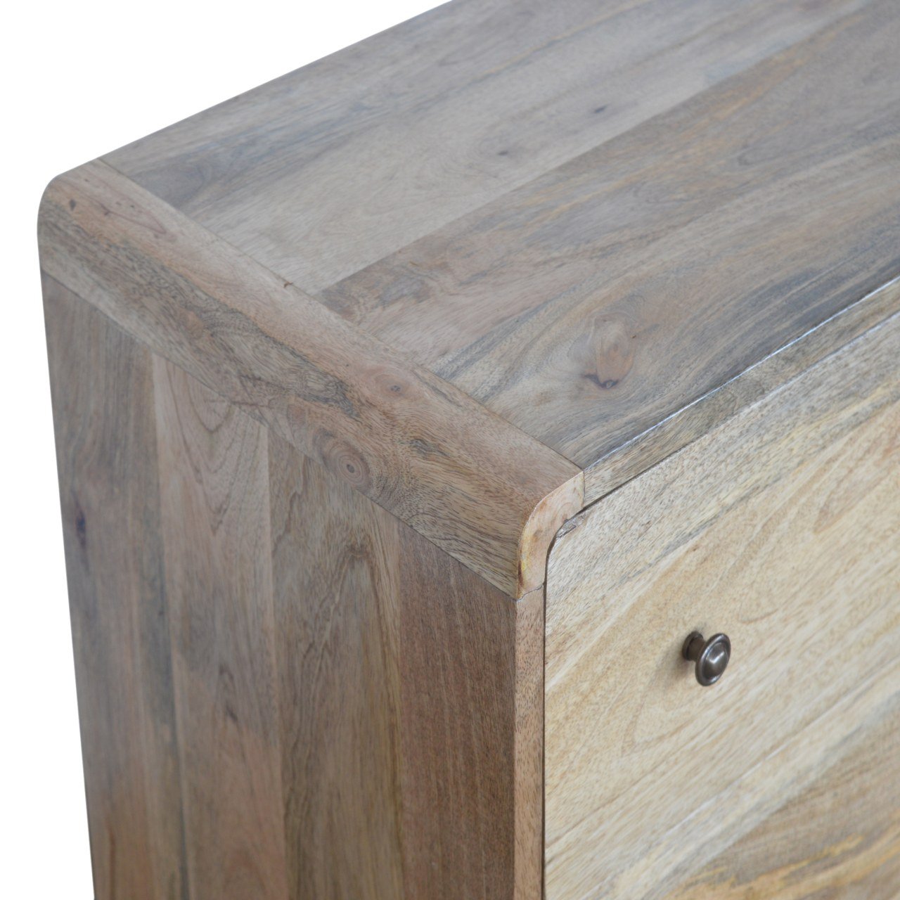 Rounded Scandinavian Chest in Oak-like Finish