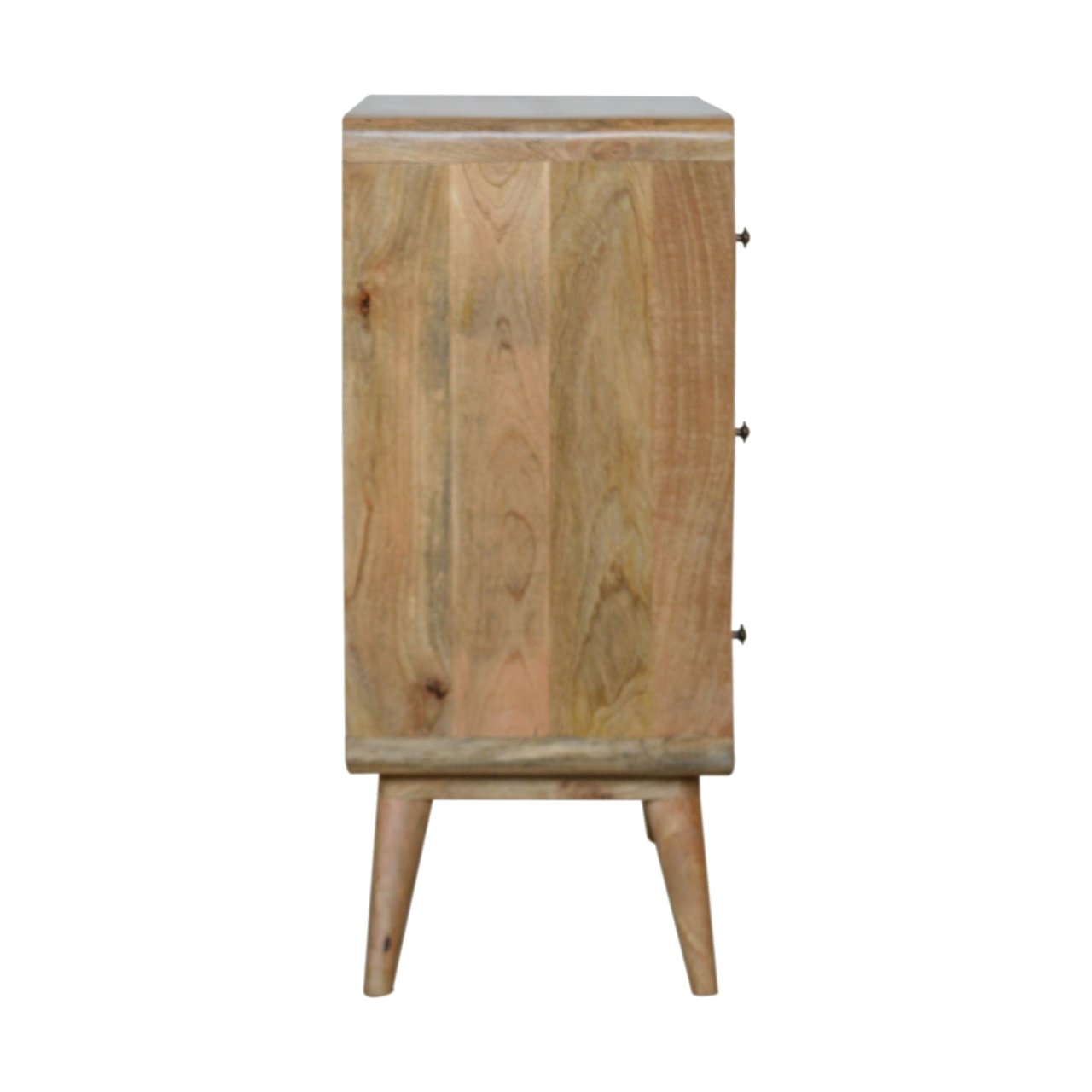 Rounded Scandinavian Chest in Oak-like Finish
