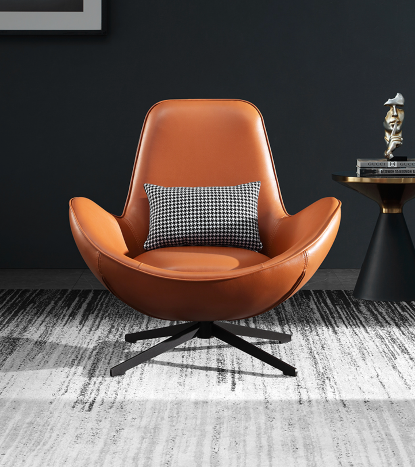 Snail Brown Chair, Leather| DC Concept