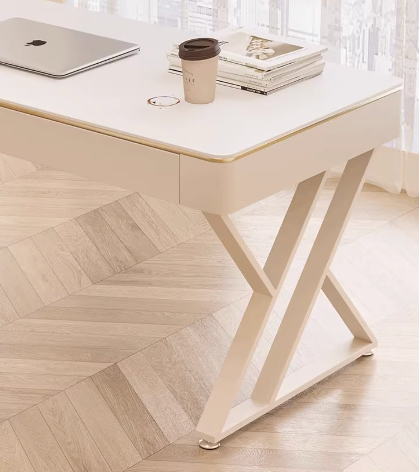 Loe Office Desk, White| DC Concept