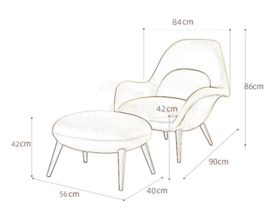 Swoon Lounge Armchair And Stool