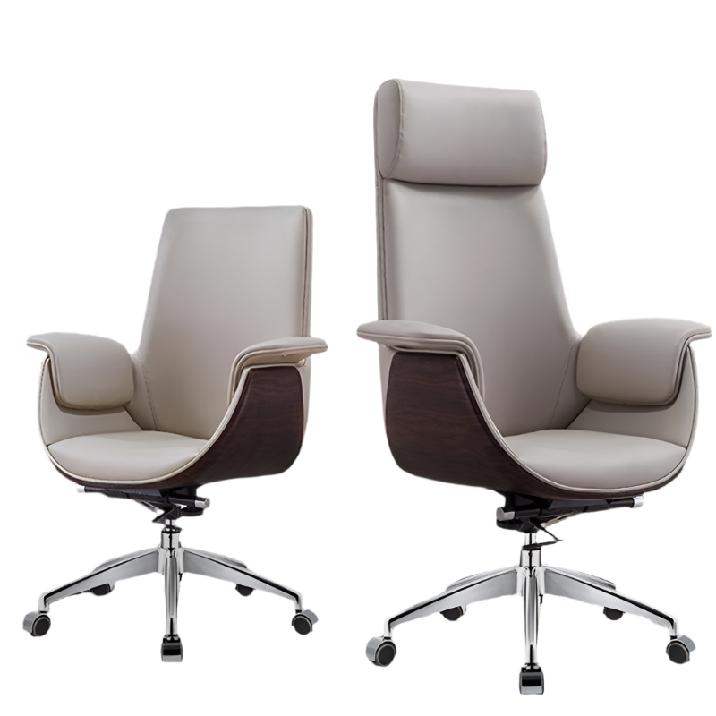 E43 Office Chair, High Back, Grey / Black