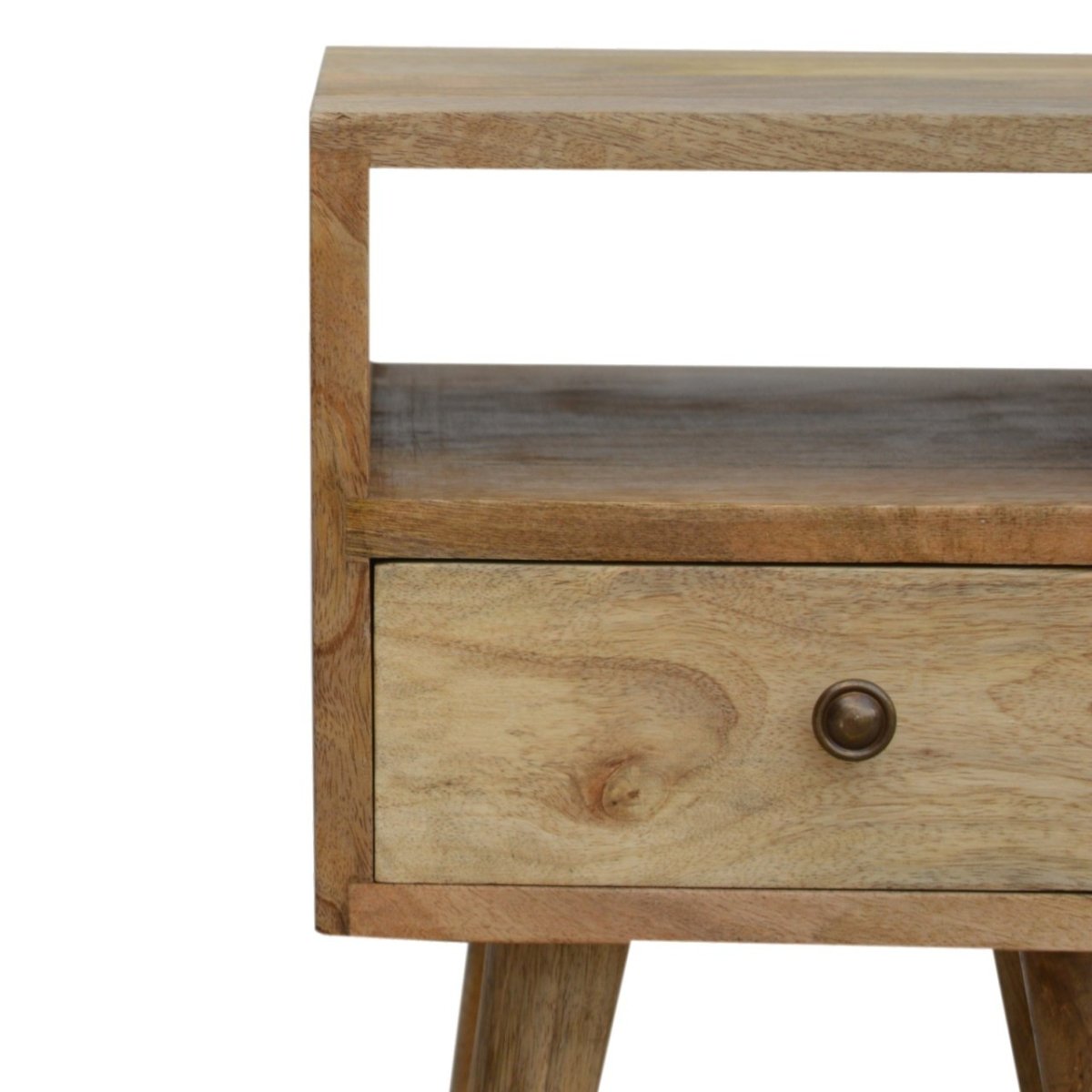 Mini Oak - ish Bedside Table - V - LOOX