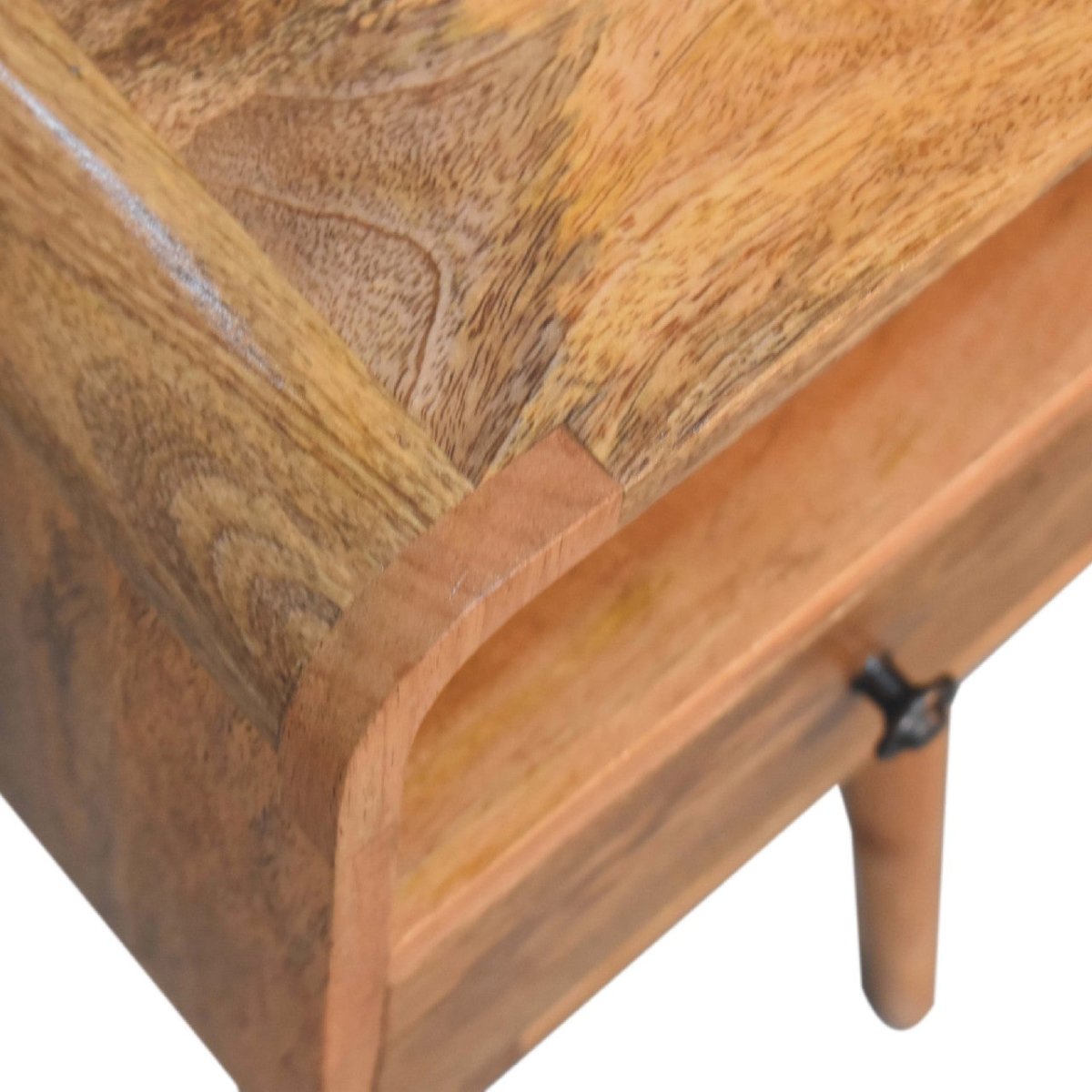 Mini Oak - ish Open Bedside Table - V - LOOX