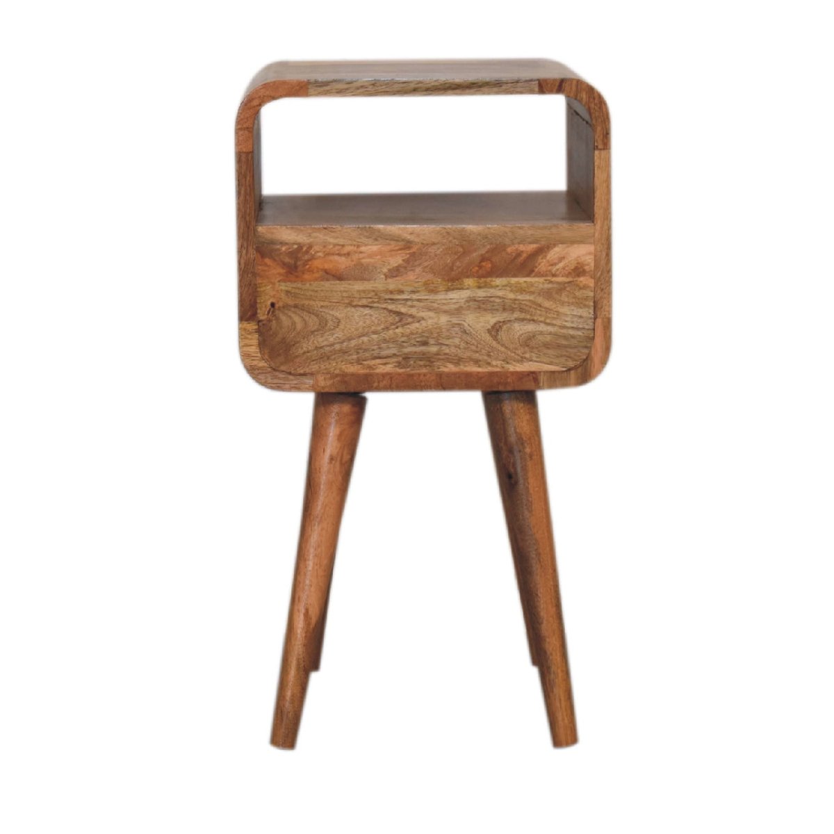Mini Oak - ish Open Bedside Table - V - LOOX