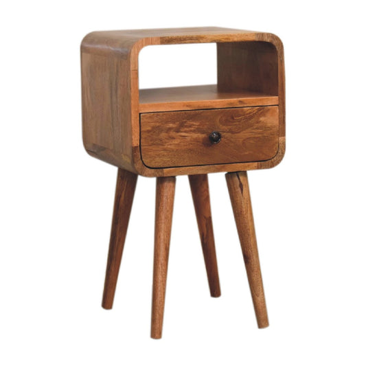 Mini Oak - ish Open Bedside Table - V - LOOX