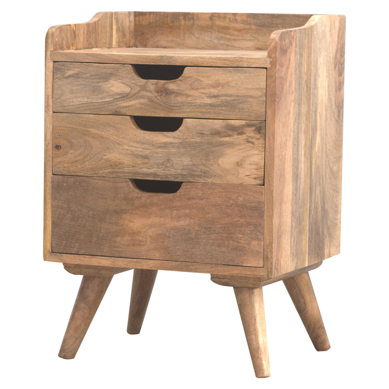 3 Drawer Gallery Bedside Table