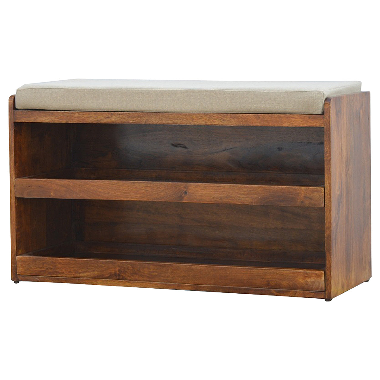 Mud Linen Pull-out Shoe Bench