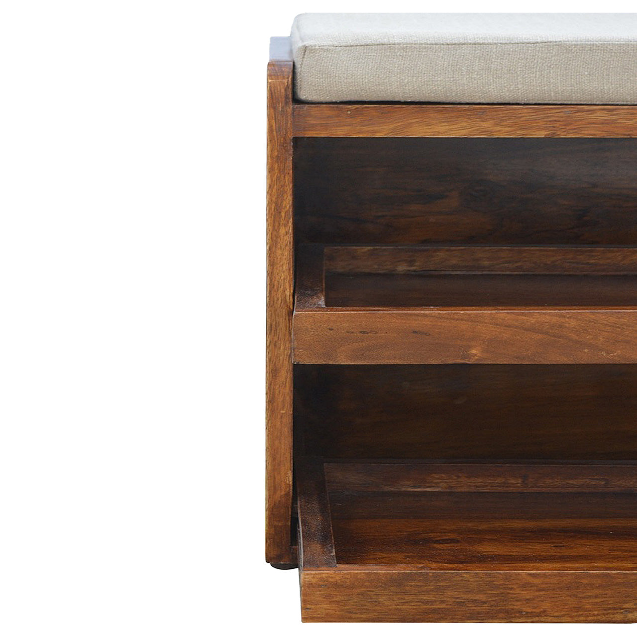 Mud Linen Pull-out Shoe Bench