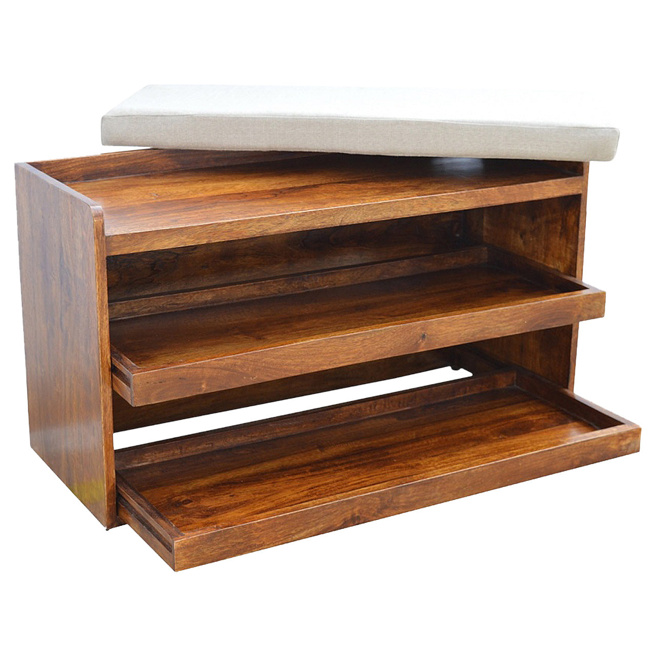 Mud Linen Pull-out Shoe Bench