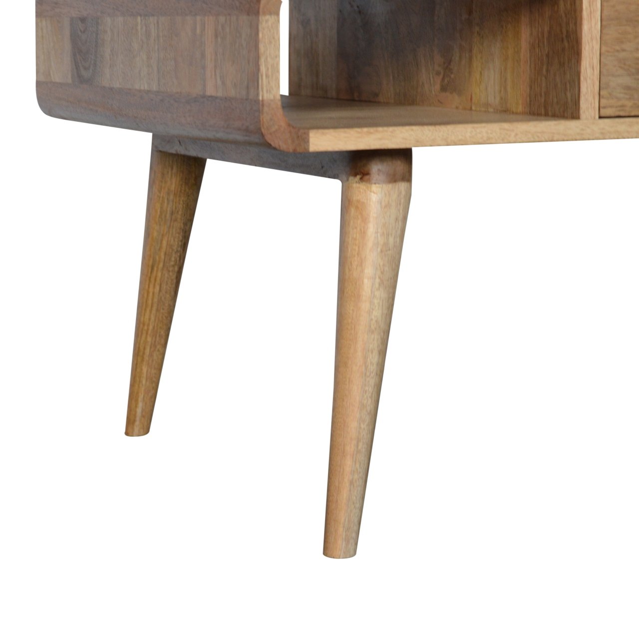 Scandinavian Rounded Coffee Table in Oak-like Finish