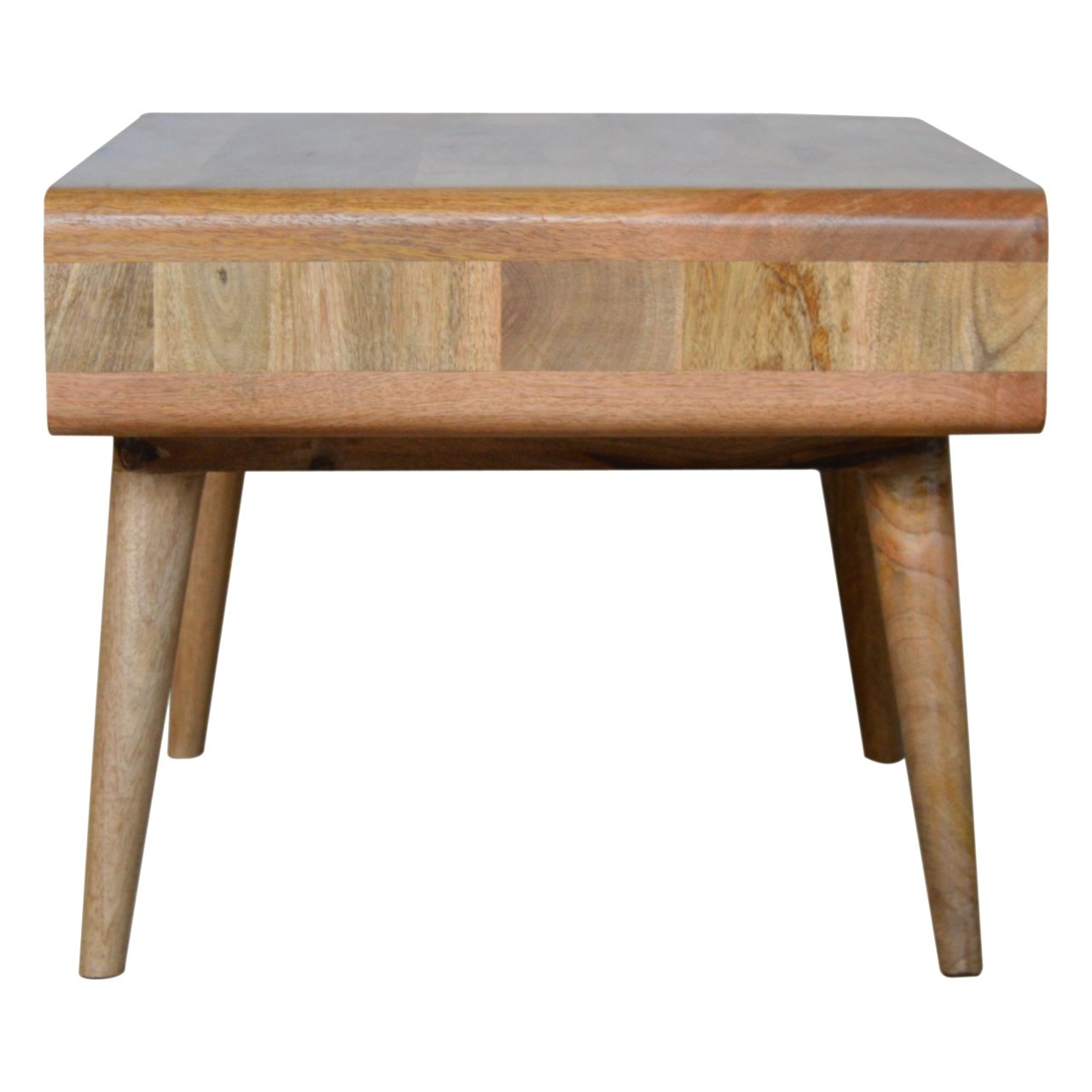 Scandinavian Rounded Coffee Table in Oak-like Finish