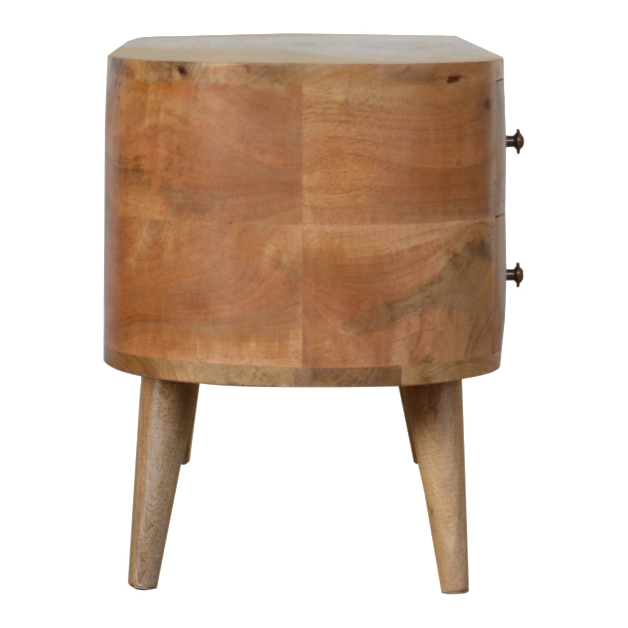 Scandinavian Rounded Entertainment Unit in Oak-like Finish