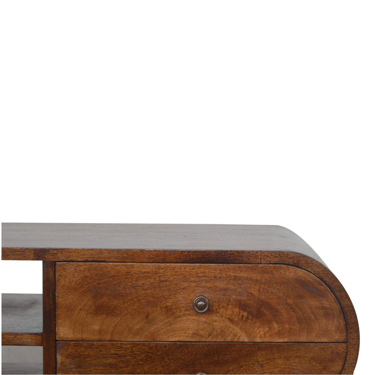 London Media Unit in Chestnut Finish