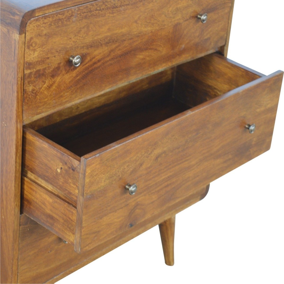 Rounded Chestnut Chest Of Drawers - V - LOOX