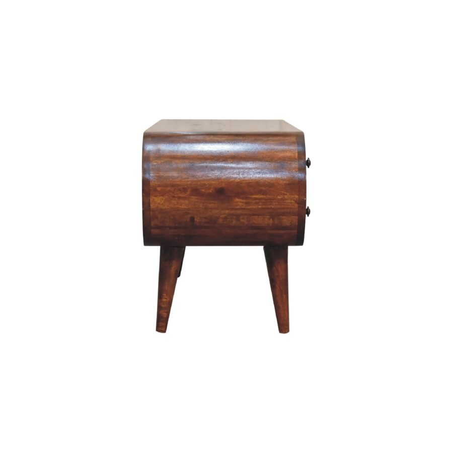 Solid Wood Rounded Media Unit - V - LOOX