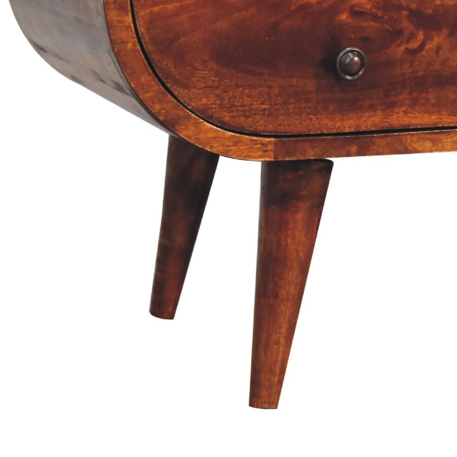 Solid Wood Rounded Media Unit - V - LOOX