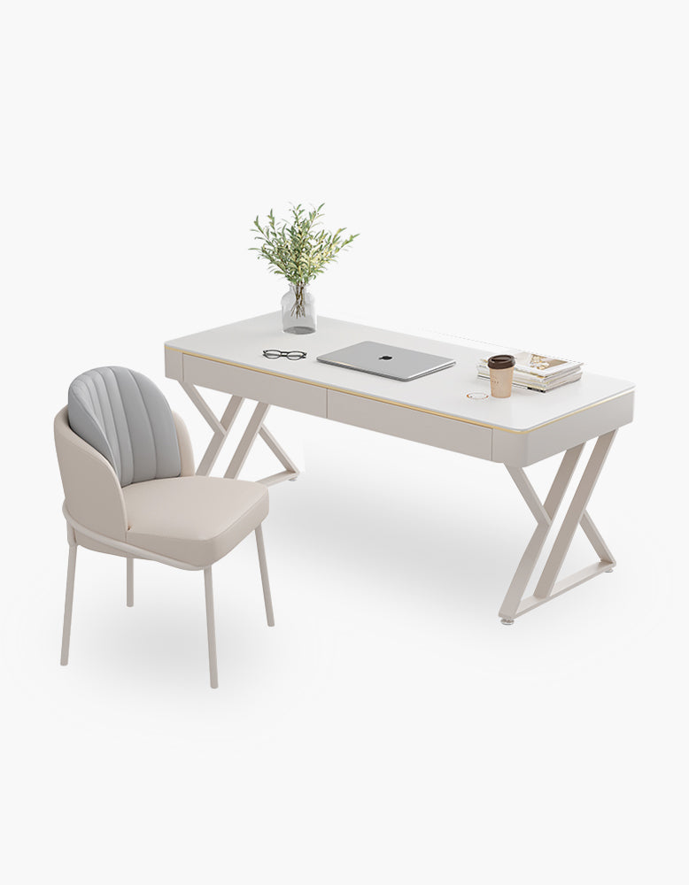 Loe Office Desk, White｜ DC Concept