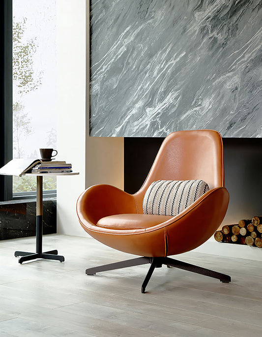 Snail Brown Chair, PU Leather