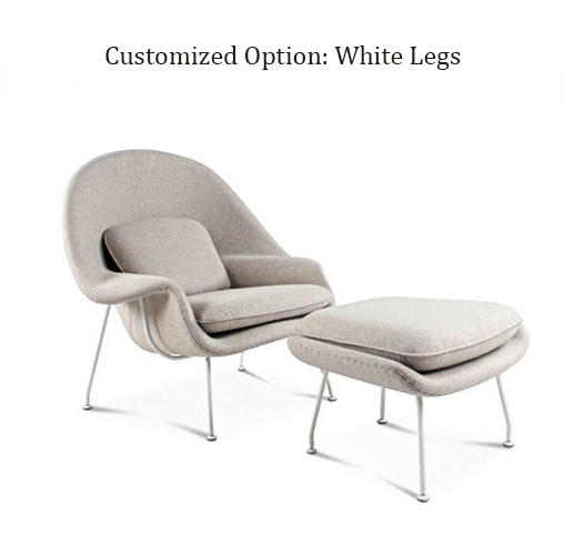 Womb Style Chair & Ottoman In Premium Velvet or Linen