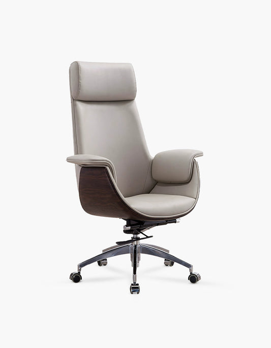 E43 Office Chair, High Back, Grey / Black