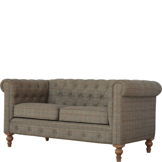 Henley - Multi Tweed 2 Seat Chesterfield Sofa