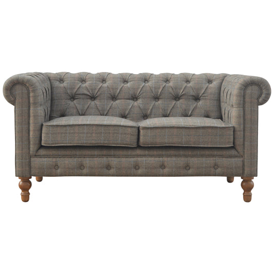 Henley - Multi Tweed 2 Seat Chesterfield Sofa