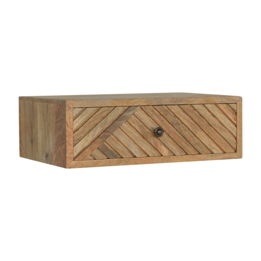 Floating Line Carved Bedside Table