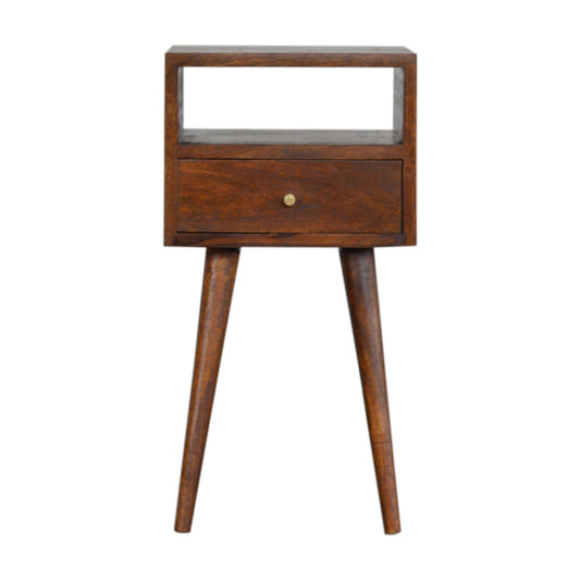 Mini Bedside Table in Chestnut Finish