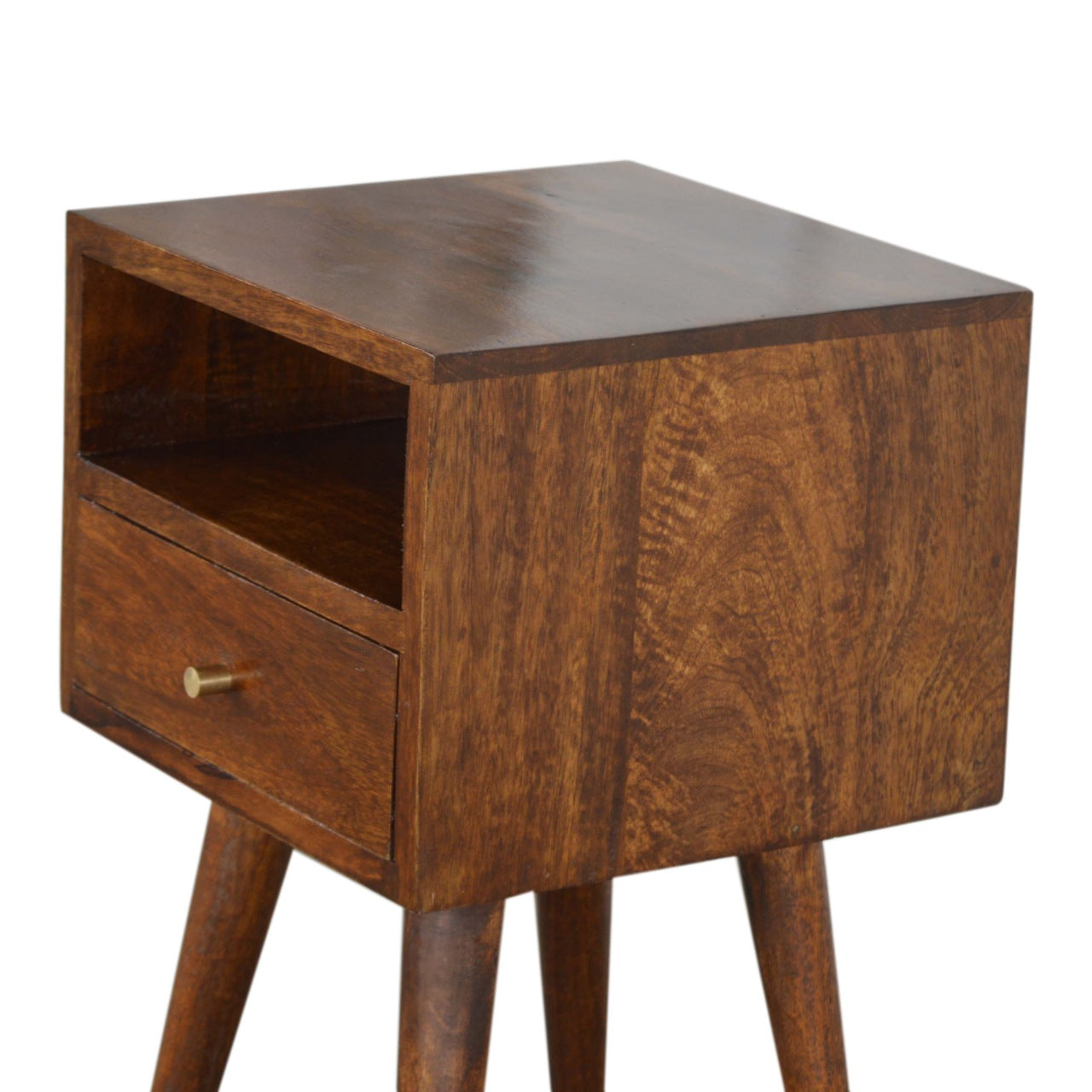 Mini Bedside Table in Chestnut Finish
